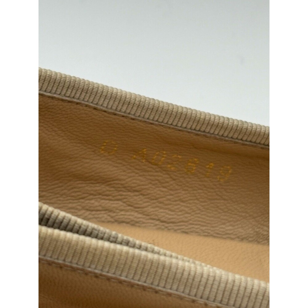 Chanel Ballet Flats Nude & Black Lambskin w/ CC Cap Toe Bow Detail Sz EU 34.5 - Picture 8 of 16